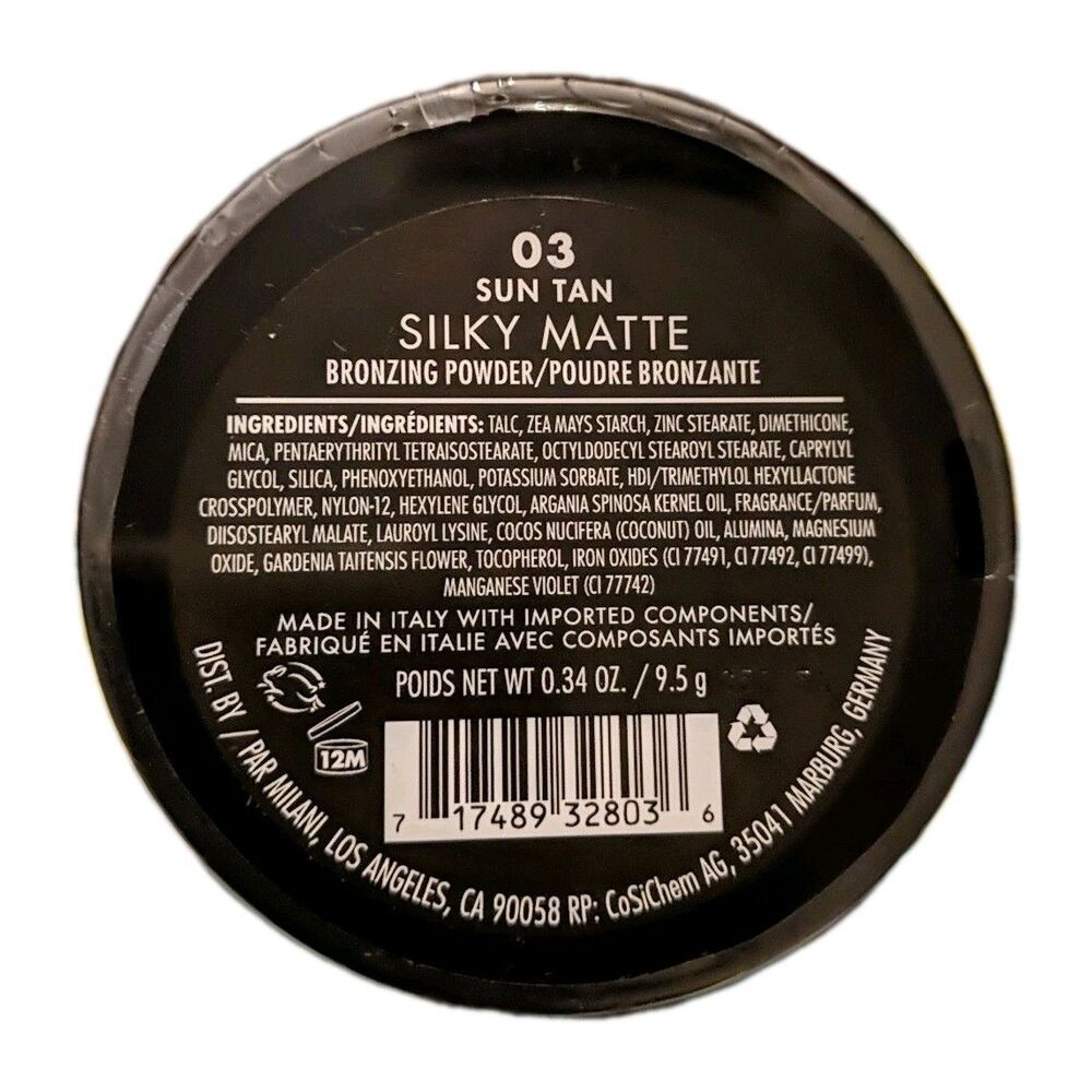 New MILANI Silky Matte Bronzing Powder 03 Sun Tan Sunkissed Natural Glow - Picture 2 of 2